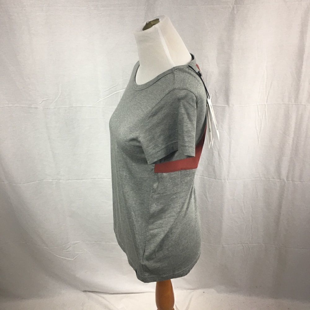 NWT Satva XS Razorback tee gray rust mesh work out shirt short sleeved  cotton